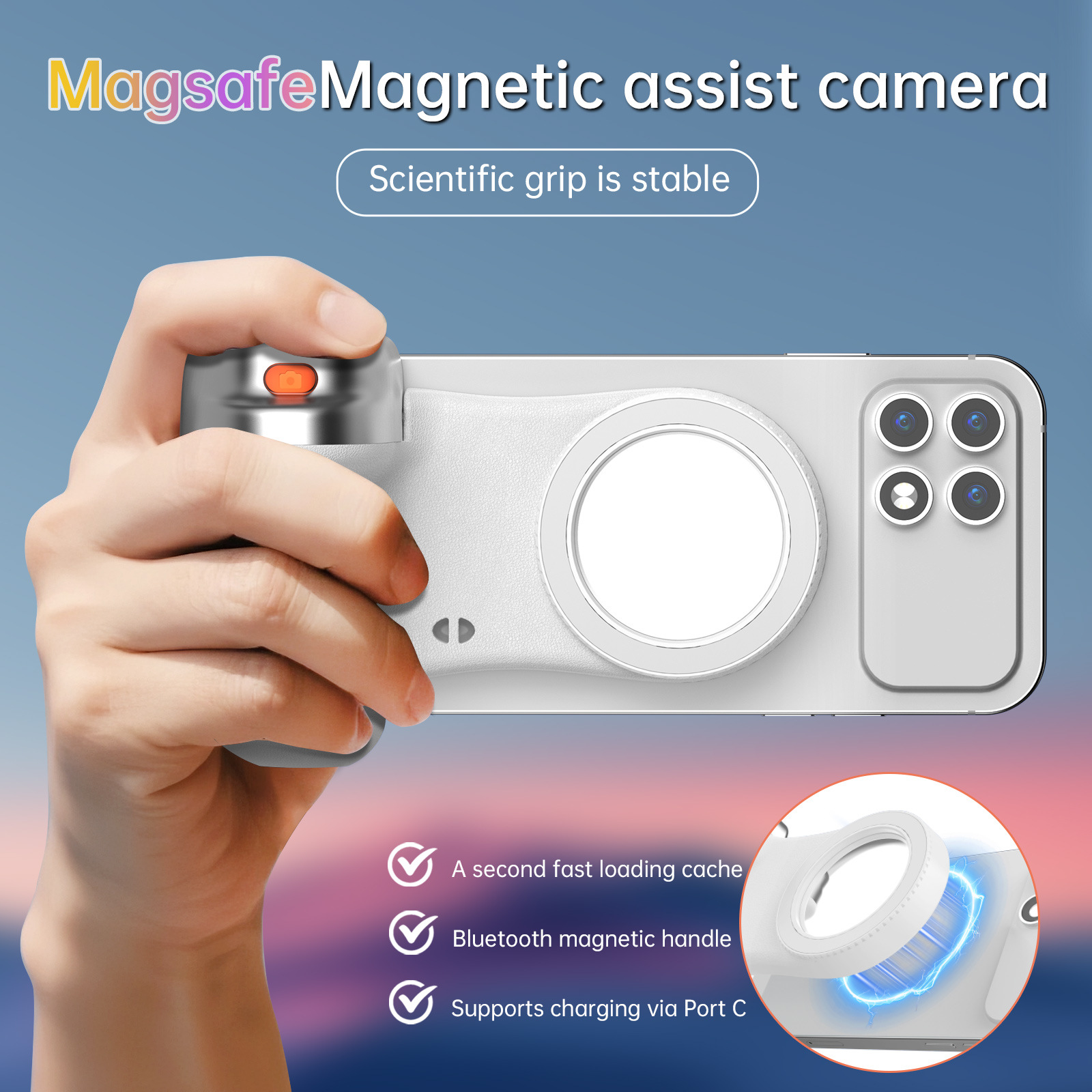 Photography Lighting Assistant - Nowy uchwyt do telefonu z magnetycznym