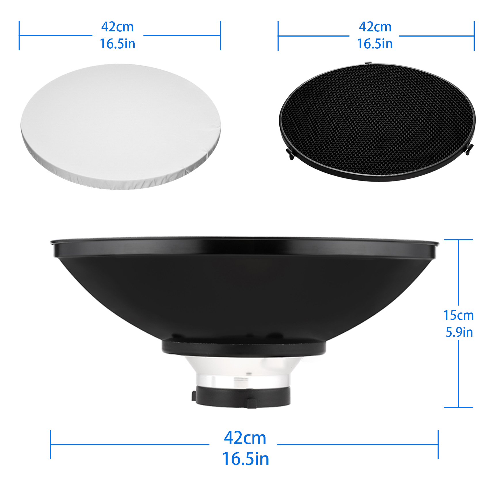 Photography Lighting Beauty Dish - 16,5-calowy odbłyśnik Beauty Dish 42 cm