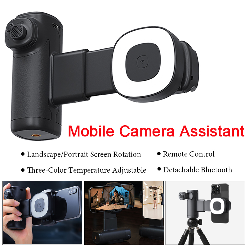 Photography Lighting Assistant - Przenośny uchwyt do telefonu z Bluetooth,