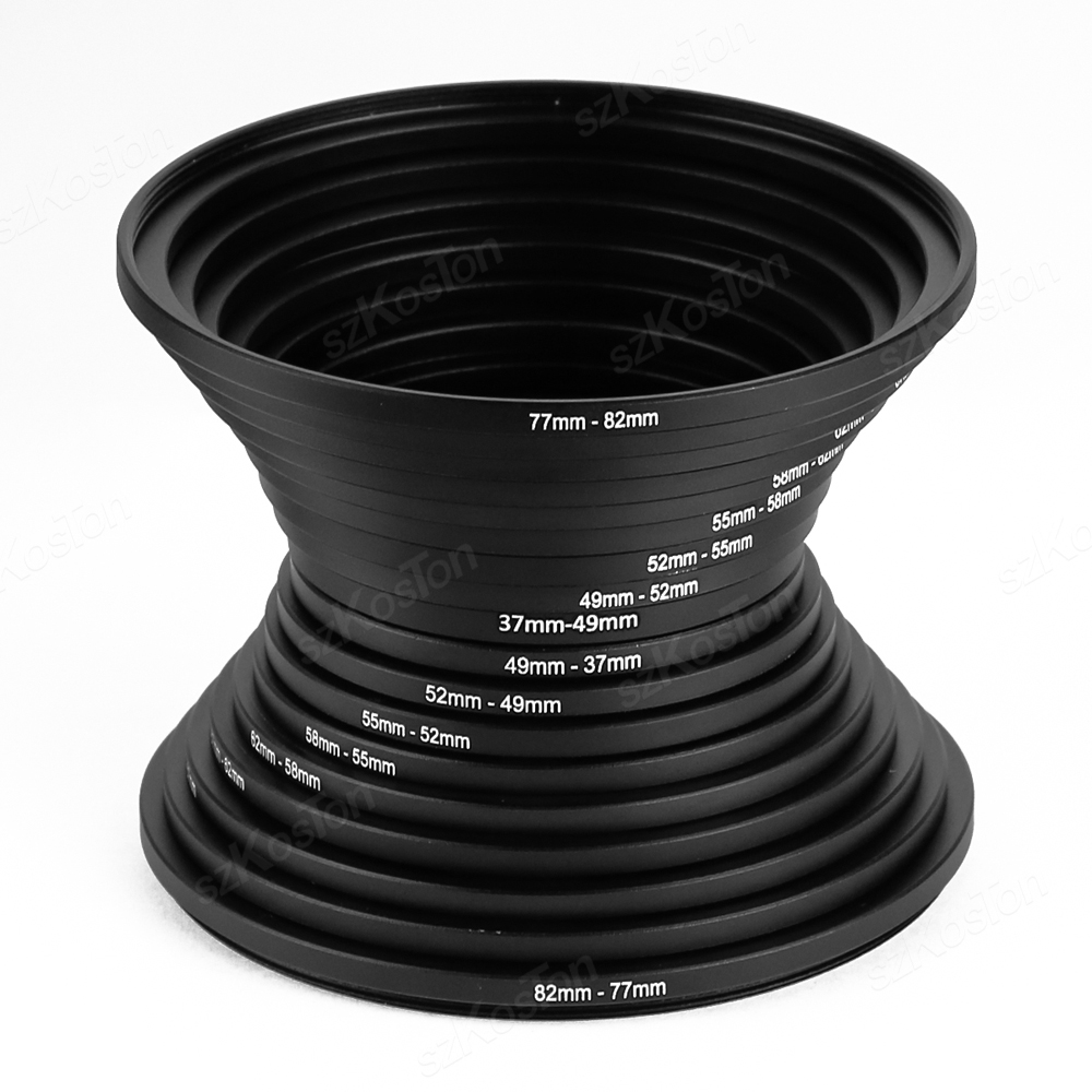 Macro Photography Lighting Kit - 18-częściowy filtr obiektywu aparatu Step Up