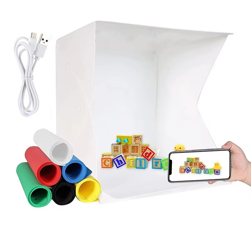 Macro Photography Lighting Kit - Składany Lightbox Przenośny Zestaw Oświetlenia LED