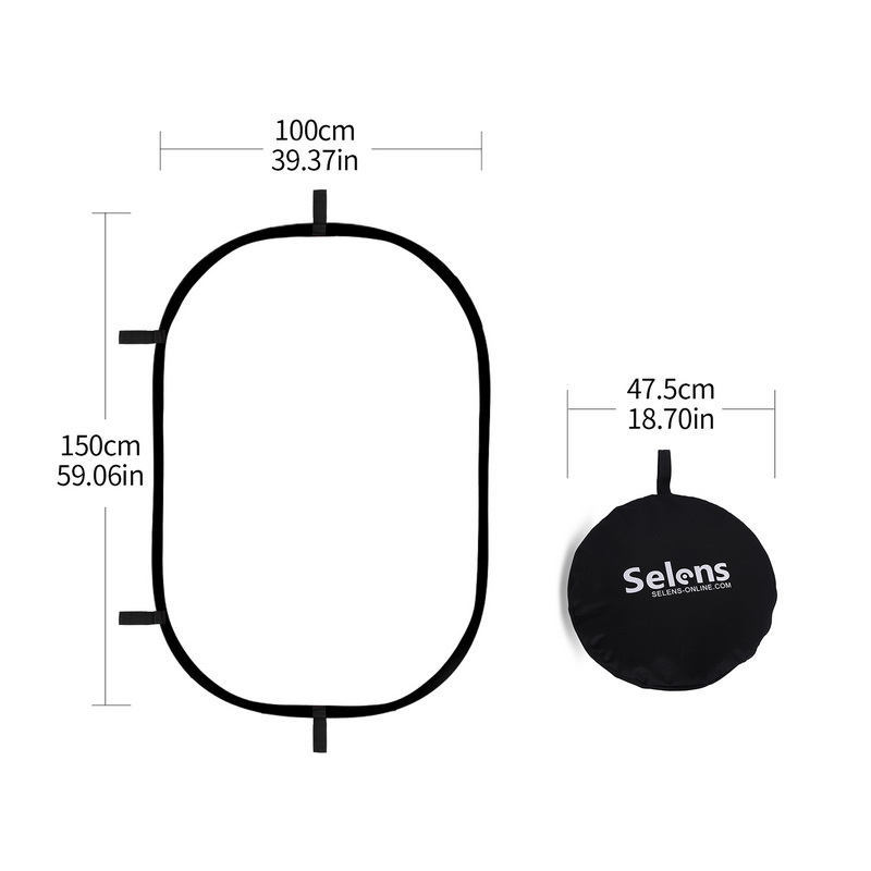 Video Light Panel Led - 100X150CM składany owalny odbłyśnik miękka tablica