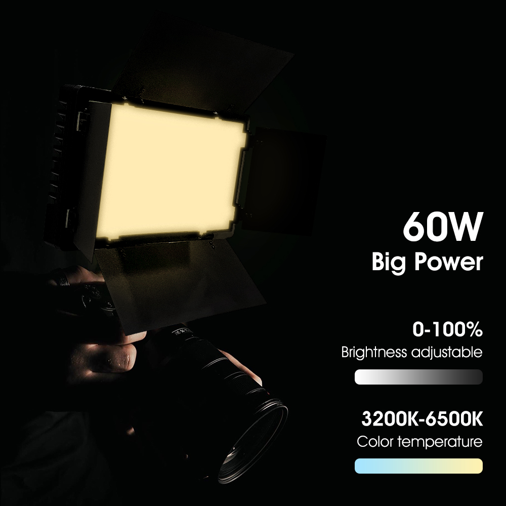 Przenośna lampa wideo DS60BI,  – Video Light Panel Led recenzja i cena