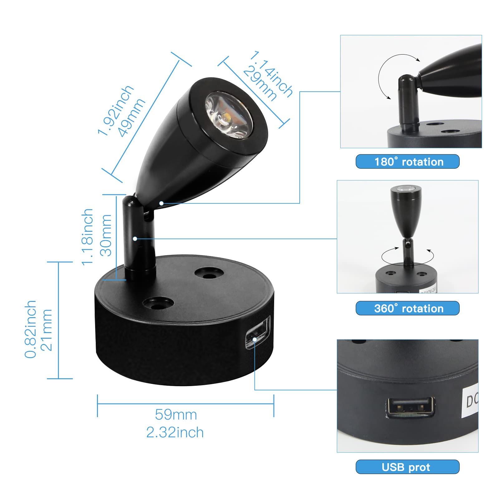 2/1 SZTUK Srebrny/Czarny DC 12 – Interior Photography Lighting recenzja i cena