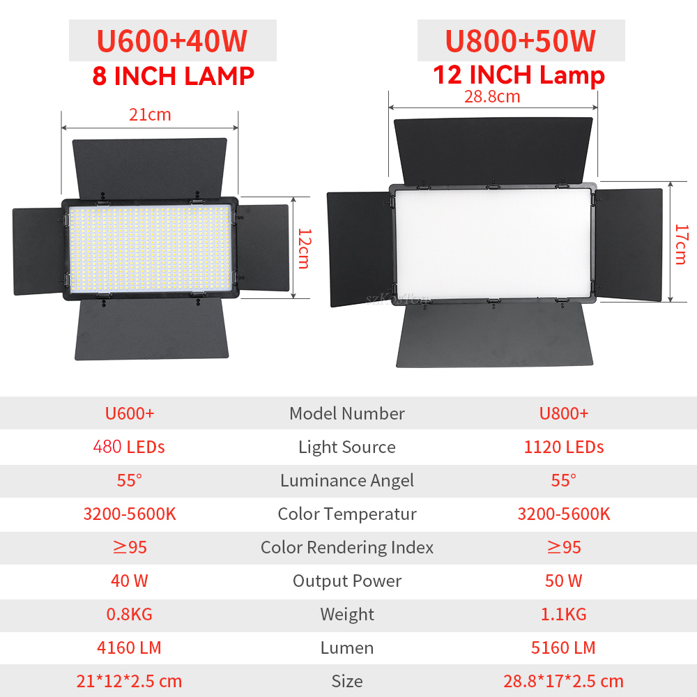 U800 U600 LED Photo Studio Vid – Photography Lighting System recenzja i cena